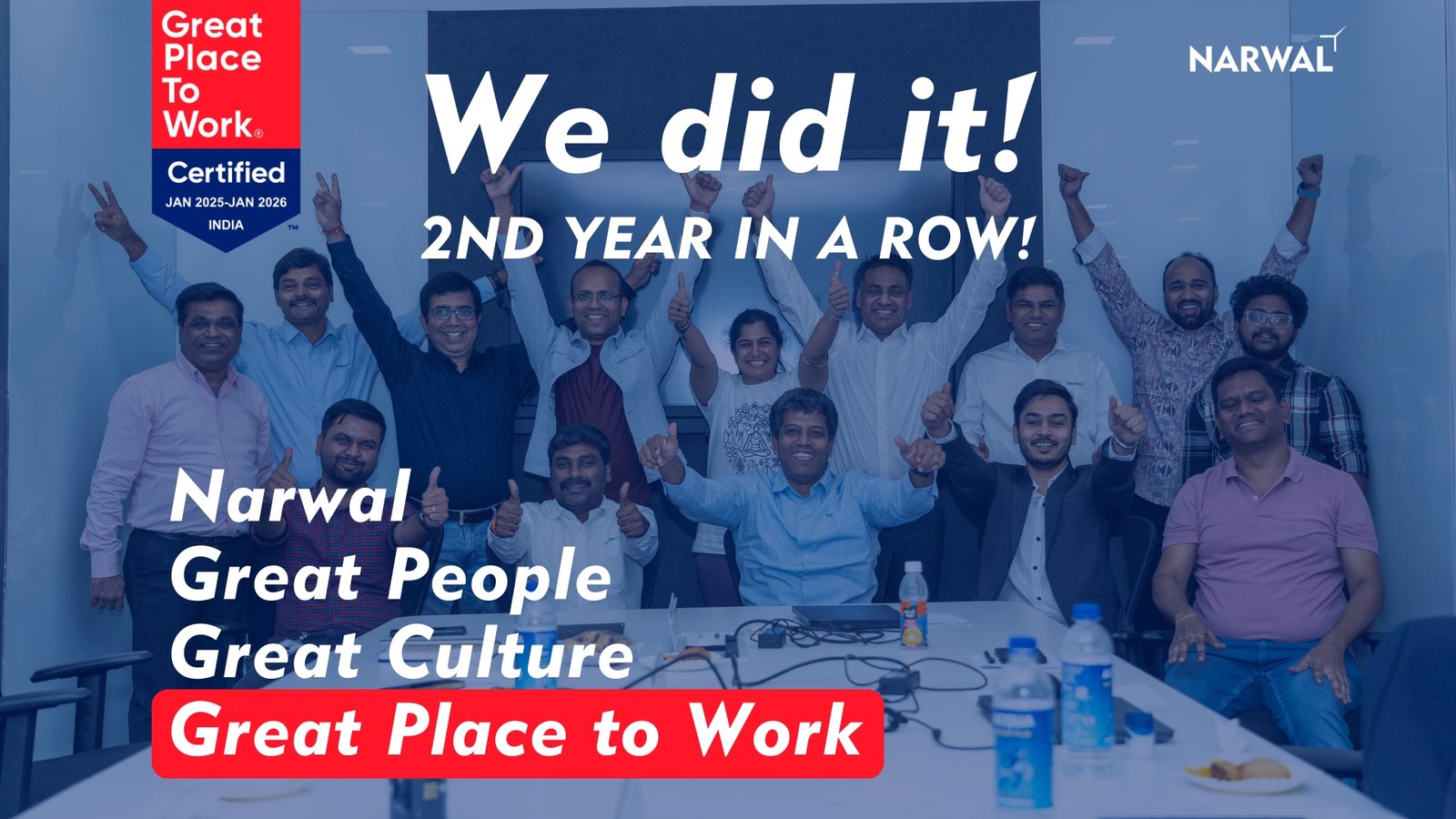 Narwal Earns Great Place to Work® Certification for Jan 2025 – Jan 2026, A Testament to Our People-First Culture!